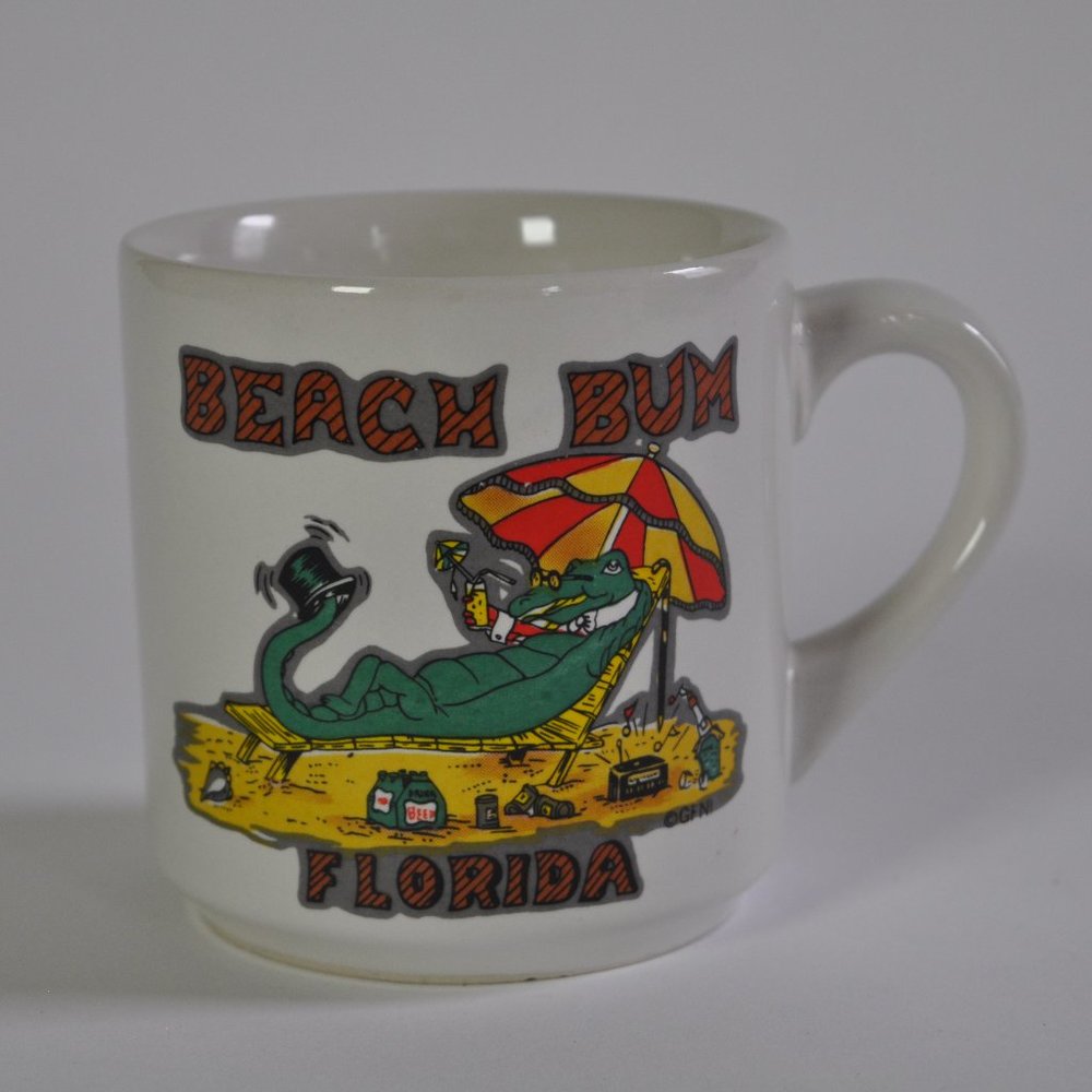 VTG Beach Bum florida travel mug